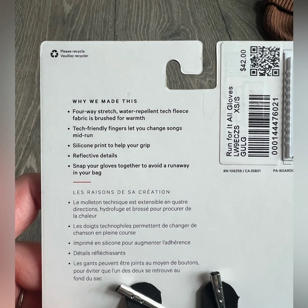 Lululemon Run for It All Gloves in Gull Grey